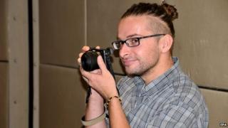 US journalist Luke Somers in Sanaa, Yemen. He was killed by al-Qaeda gunmen during a rescue attempt by US Special Forces - 15 July 2013
