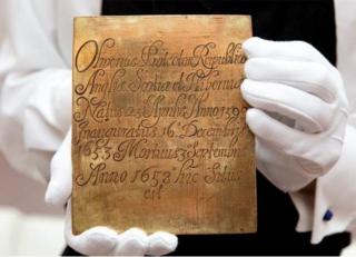 Coffin plate from Oliver Cromwell's coffin