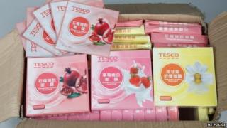 Seized towelettes seized by New Zealand police