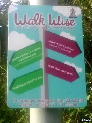 Walk Wise sign posts