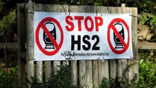 A stop HS2 sign