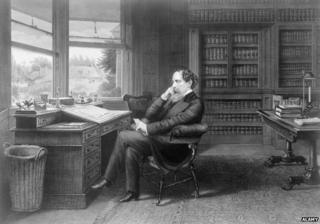 Dickens in his study at Gad's Hill Place