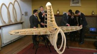 Pupils with reconstructed spitfire tail section
