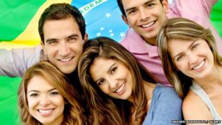 5 young Brazilians with perfect smiles