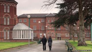 Staff walking around Broadmoor Hospital