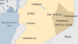 Map of eastern Syria