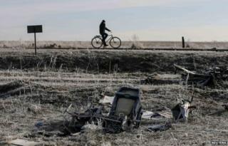 Wreckage of MH17 (15 Dec)