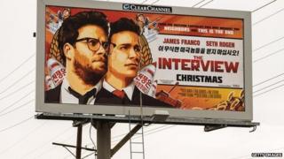 Billboard advertising The Interview (19 December)