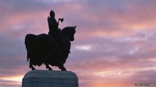 The Robert the Bruce statue at Bannockburn
