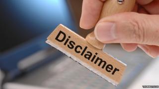 Disclaimer stamp