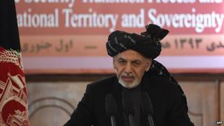 Afghan President Ashraf Ghani in Kabul. 1 Jan 2015