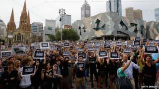 Melbourne demonstration, 8 January 2015