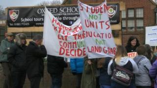 Oxted School protest