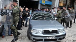 Anti-troika protest in Greece - file pic, 5 Nov 13