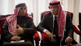 King Abdullah and Safi al-Kasasbeh