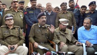 Police in the Indian state of Haryana on 9 February 2015 announce the arrest of eight suspects in the gang rape and killing of a Nepalese-origin woman