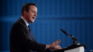 David Cameron speaking at the British Chambers of Commerce annual conference
