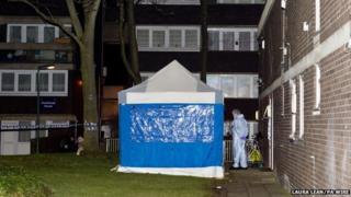 Police at Landor House
