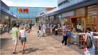 Artist's impression of new leisure complex