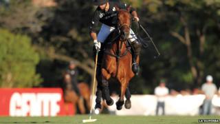 A polo player at La Superba