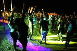 People dancing at festival