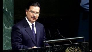 Alfonso Portillo at the UN in 2001