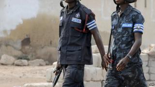 Ghanaian police on election duty, 2009