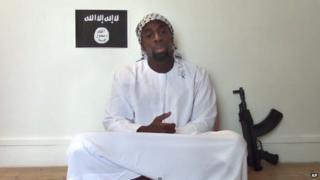 Paris gunman Amedy Coulibaly in a propaganda video