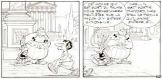 A panel from the cartoon that was sold in Paris