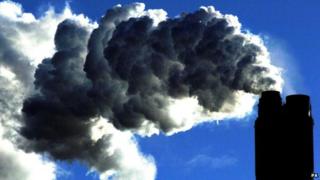 A smoke stack