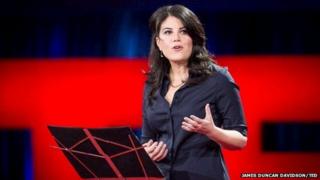 Monica Lewinsky on the Ted stage