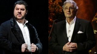 Luca Salsi and Placido Domingo