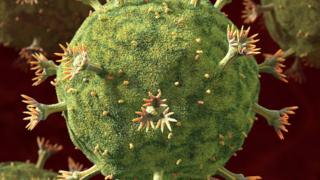 HIV particle illustration