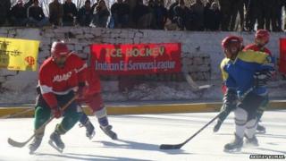 Ice hockey game in India