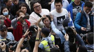 Parallel trading protest in Yuen Long, Hong Kong (1 March 2015.)