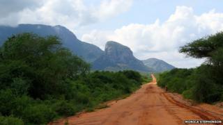 The road to Gichuchu Okenu's mine