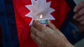 Nepal vigil at Belfast City Hall
