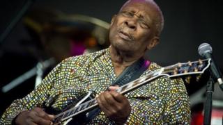 B.B. King performs live on the Pyramid stage during the Glastonbury Festival at Worthy Farm, Pilton on June 24, 2011