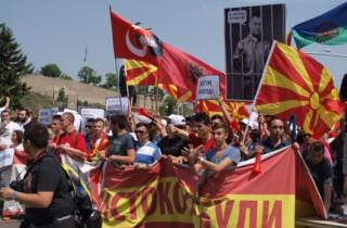 Protesters in Skopje. Photo: 17 May 2015