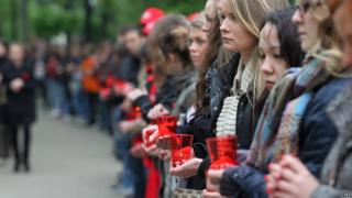International AIDS Candlelight Memorial Day in Moscow, Russia 2011