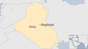 map of Iraq showing location of Baghdad