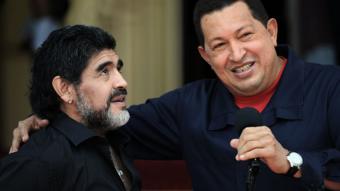 Maradona y Hugo Chávez