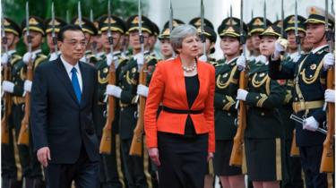 Prime Minister Theresa May and Chinese Premier Li Keqiang