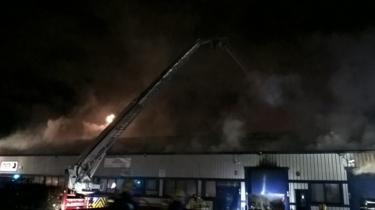 Fire at Northolt industrial estate