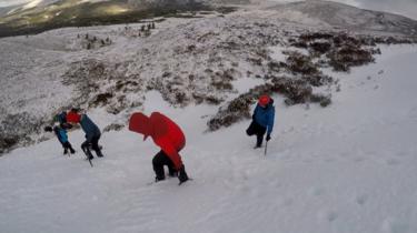 Winter skills training in the Cairngorms