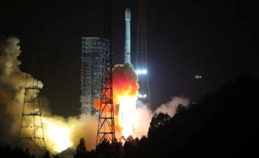 A Long March 3B rocket carrying Alcomsat-1, Algeria"s first telecommunications satellite, takes off at the Xichang Satellite Launch Center in Sichuan province, China December 11, 2017.