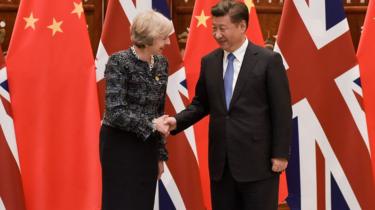 Theresa May and Xi Jinping at G20 summit in Hangzhou in September 2016