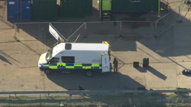 Police near London City Airport