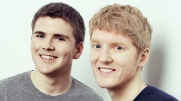 John Collison (left) and brother Patrick