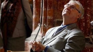 Prince Consort of Denmark looks on during his visit to the Nikolai Church in Wismar, Germany, 17 June 2012